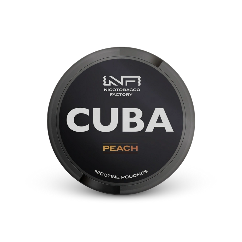 Cuba Black Peach – lattina di bustine di nicotina