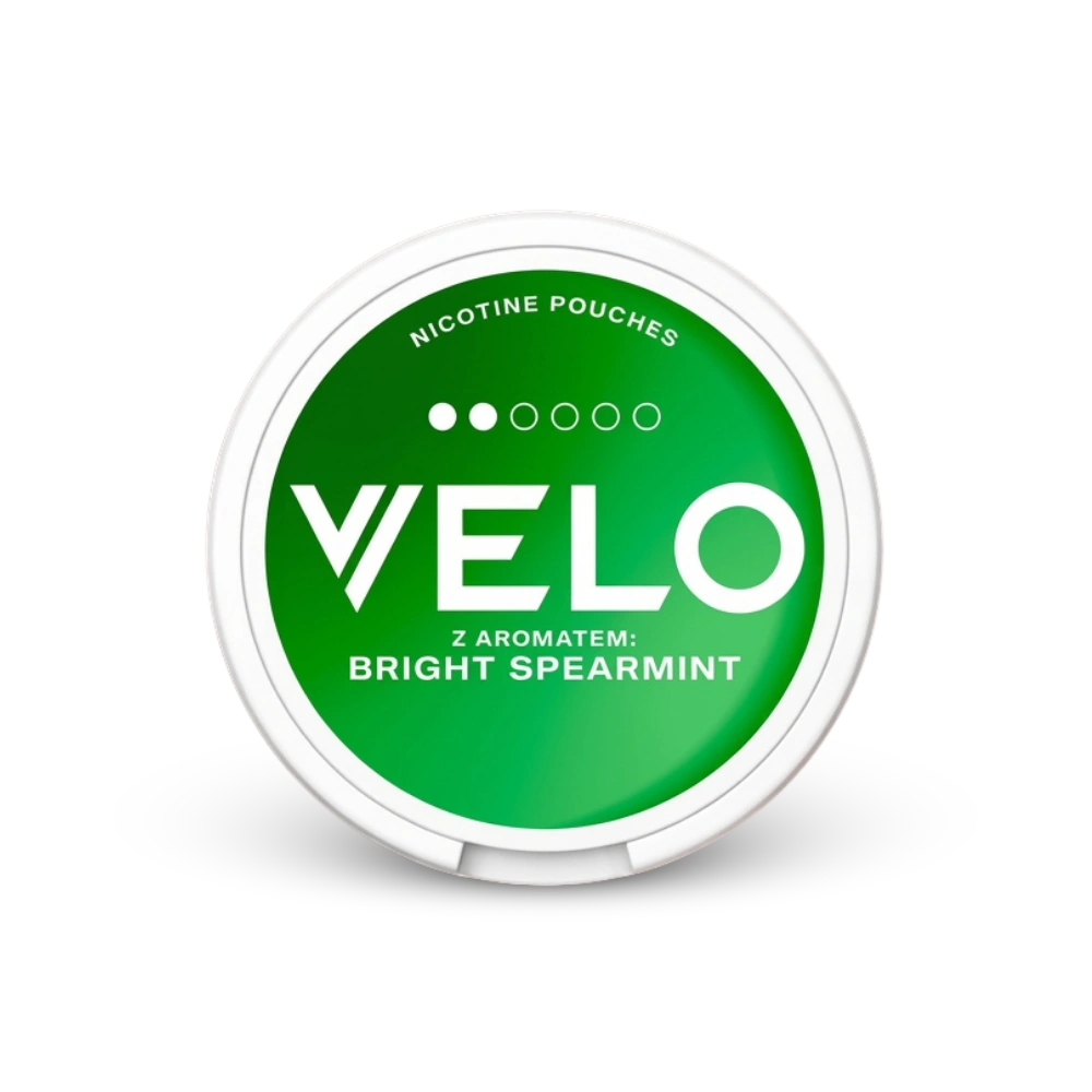 Velo Mini Bright Spearmint – lattina di sacchetti di nicotina