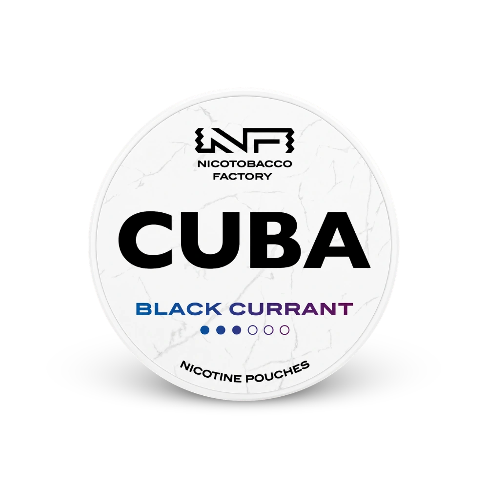 CUBA White Black Currant – lattina di bustine di nicotina