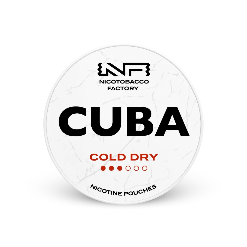 CUBA White Cold Dry – lattina di sacchetti di nicotina