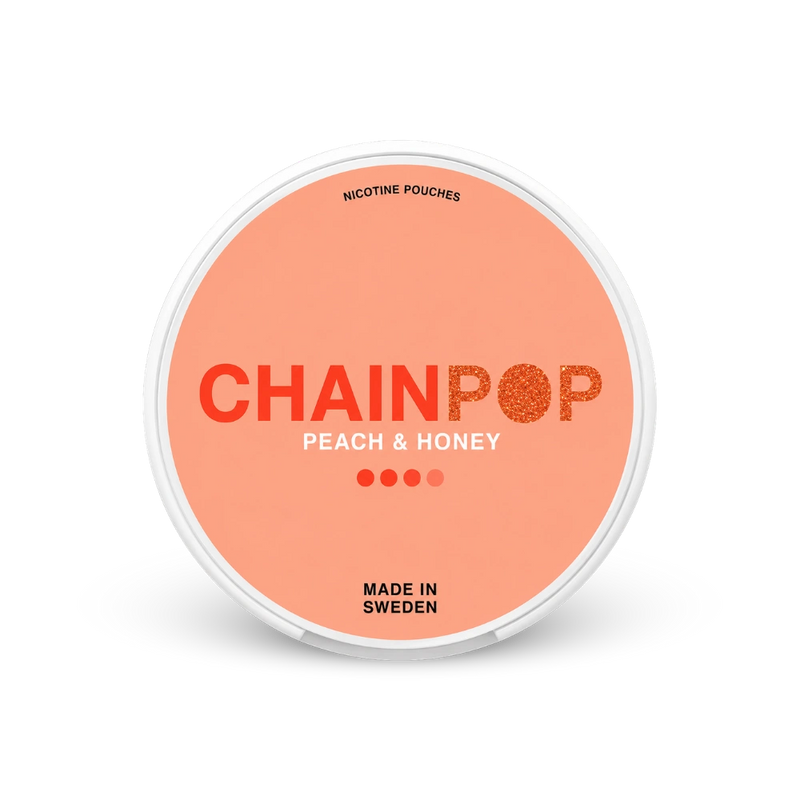 Chainpop Peach Honey – lattina di sacchetti di nicotina