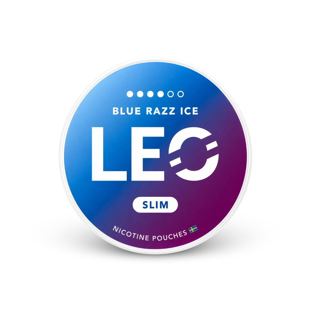 LEO Blue Razz Ice Strong – lattina di bustine di nicotina