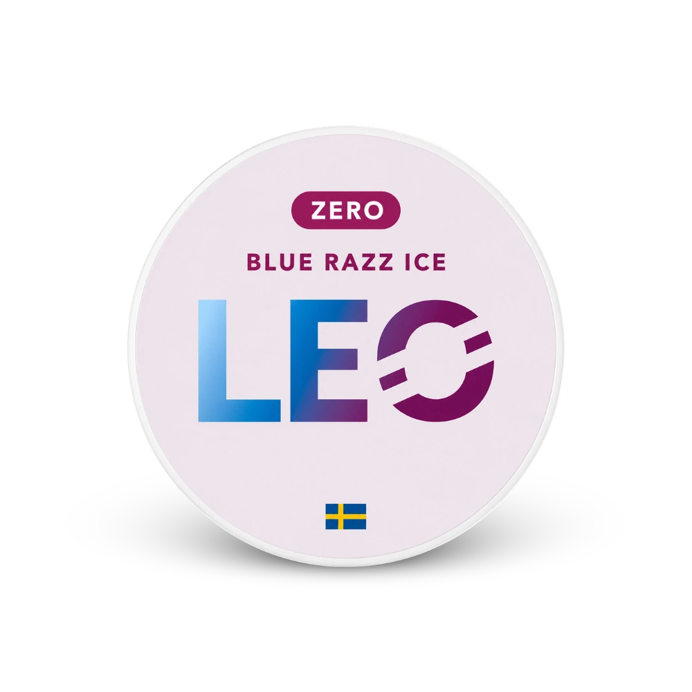 LEO Blue Razz Zero – lattina di sacchetti di nicotina
