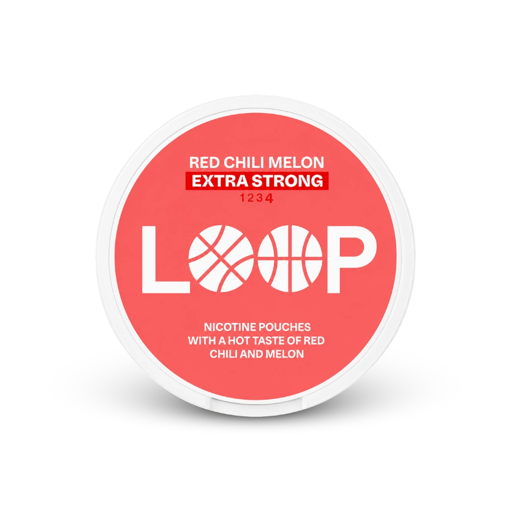 Loop Red Chili Melon Extra Strong – lattina di bustine di nicotina
