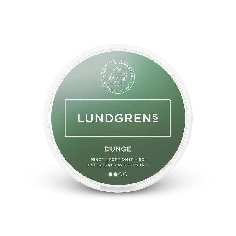 Lundgrens Dunge – lattina di bustine di nicotina