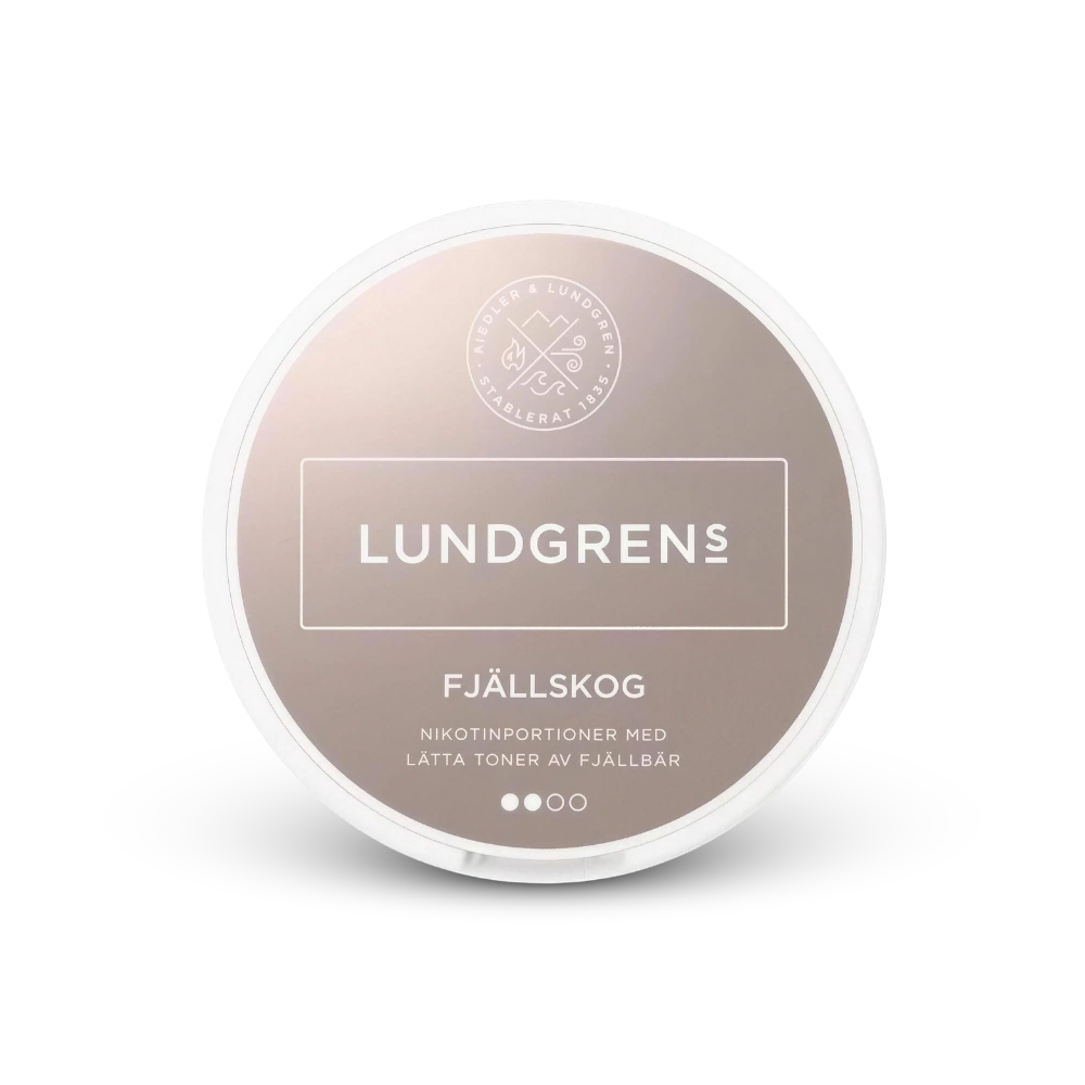 Lundgrens Fjällskog – lattina di buste di nicotina