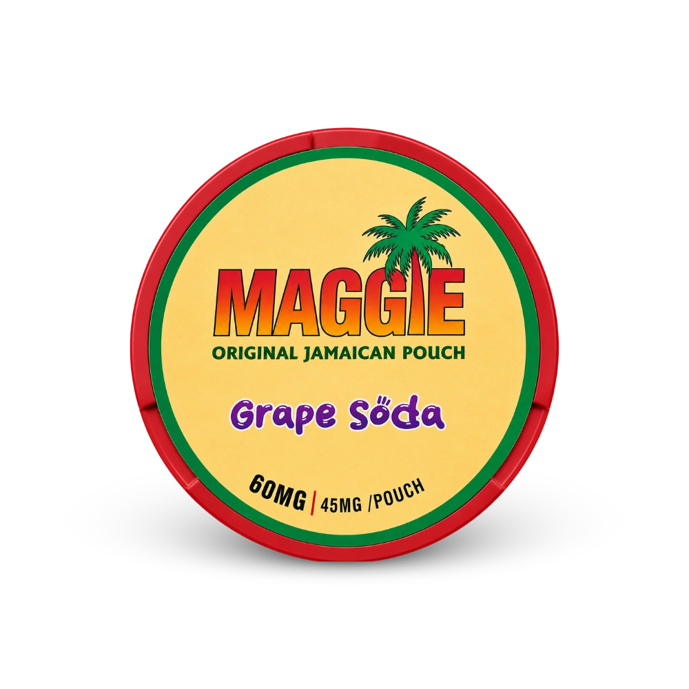 MAGGIE Grape Soda 60mg – lattina di sacchetti di nicotina