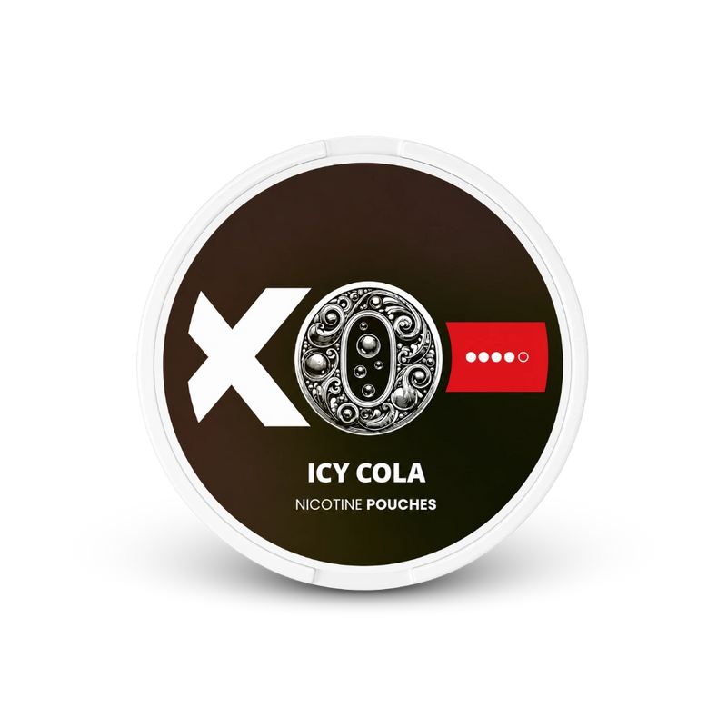 XO Icy Cola – lattina di bustine di nicotina