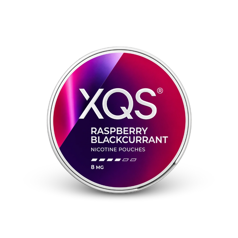 XQS Raspberry Blackcurrant Slim Strong – lattina di buste di nicotina