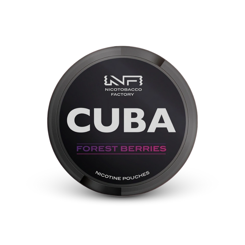 Cuba Black Forest Berries – lattina di sacchetti di nicotina